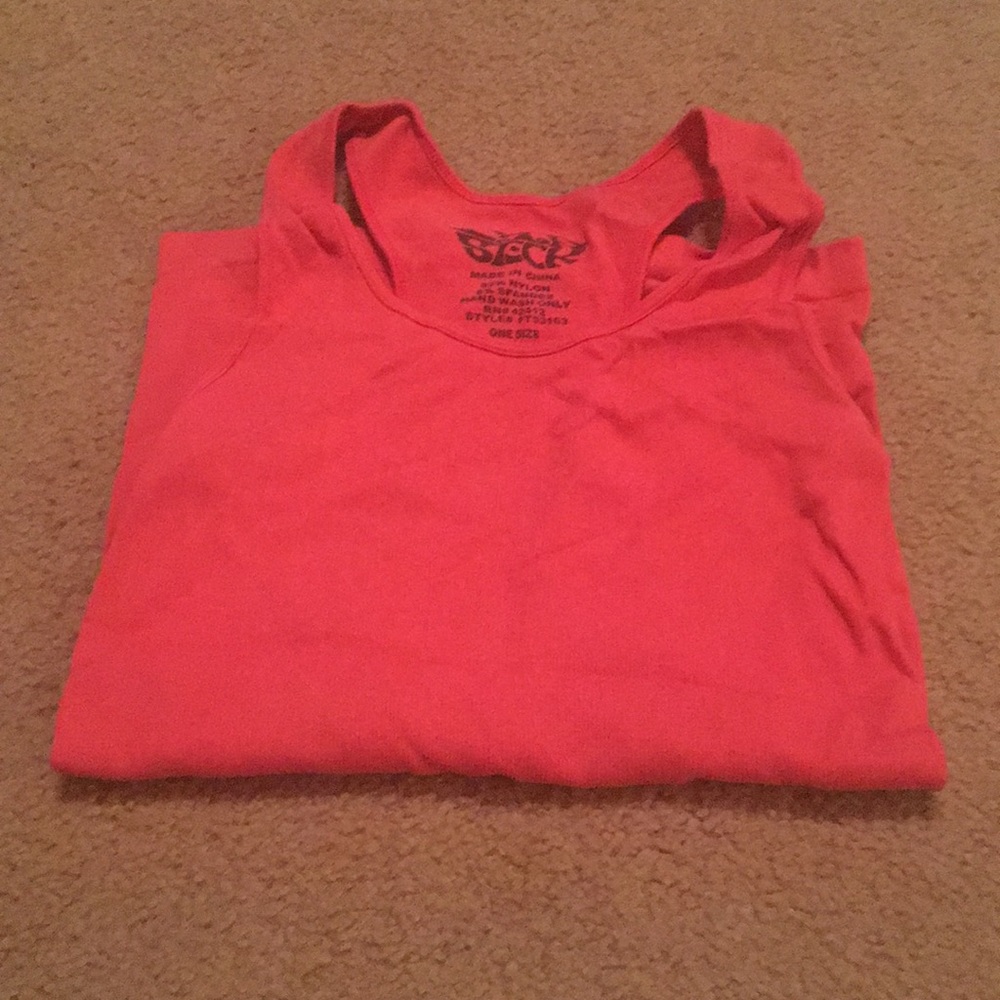 Racerback fitted tank top